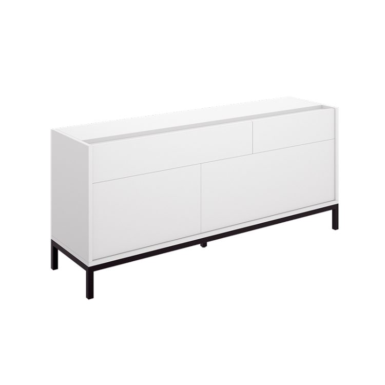 Aparador en acabado Blanco con base metálica